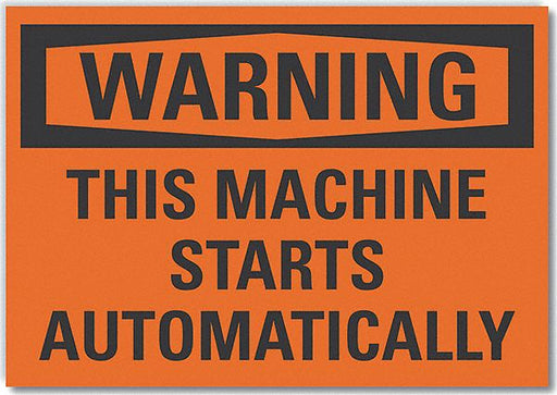 Warning Sign 7in x 10in Non-PVC Polymer