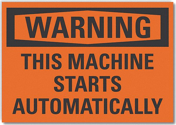 Warning Sign 7in x 10in Non-PVC Polymer
