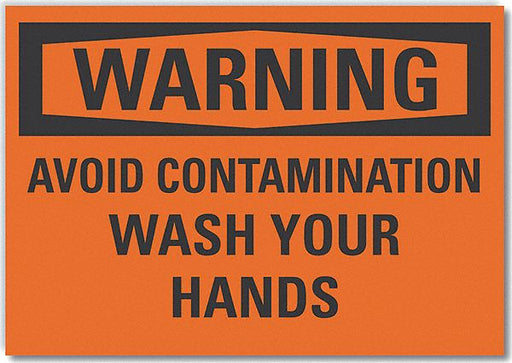 Warning Sign 10 x 14 in Non-PVC Polymer