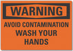 Wash Hands Warning Lbl 3 1/2x5in Polyes