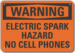 Rflct No Phone Warning Sign 10x14in Alum