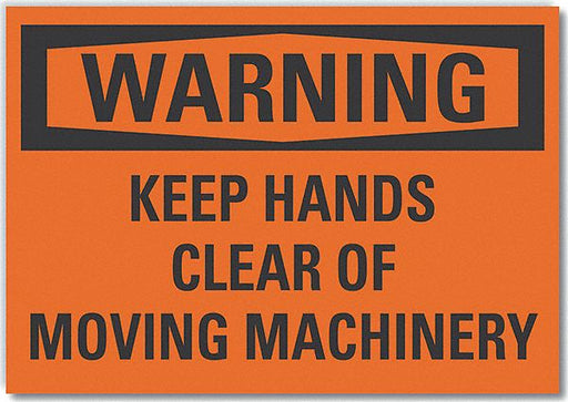 Warning Sign 7inx10in Non-PVC Polymer