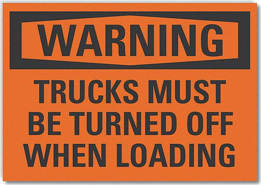 Warning Sign 7in x 10in Non-PVC Polymer
