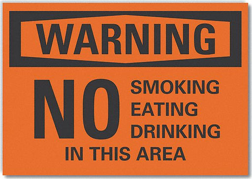 Warning Sign 7in x 10in Non-PVC Polymer