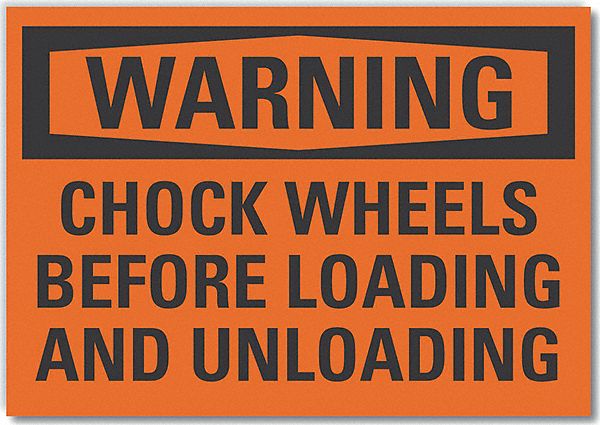 Chock Whls Danger Lbl 7x10in Polyester