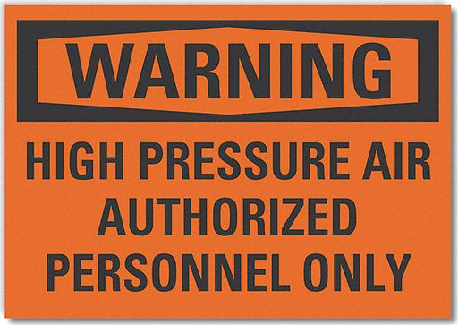 Warning Sign 7in x 10in Non-PVC Polymer