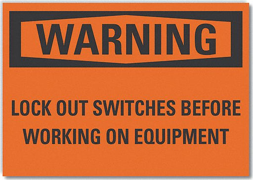 Warning Sign 7inx10in Non-PVC Polymer