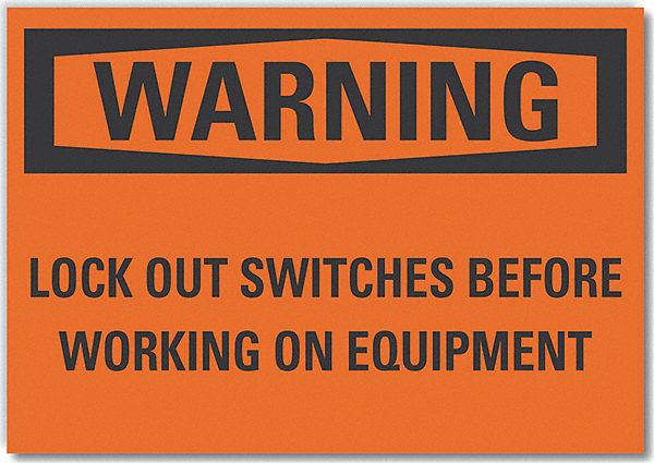 Warning Sign 7inx10in Non-PVC Polymer