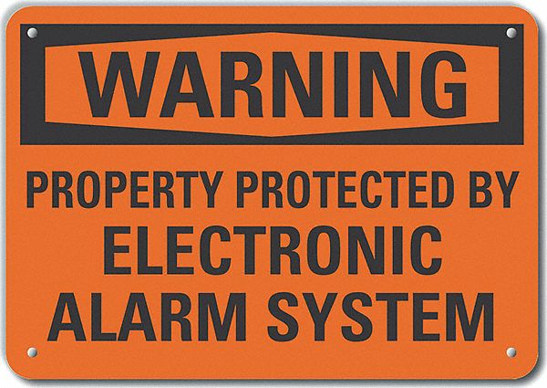 Rflctv Surveillance Warning Sign 10x14in