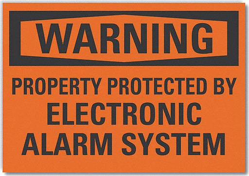 Warning Sign 7 x 10 in Non-PVC Polymer