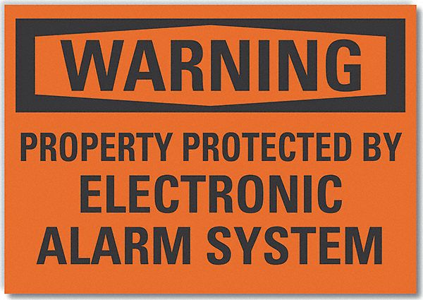 Warning Sign 7 x 10 in Non-PVC Polymer