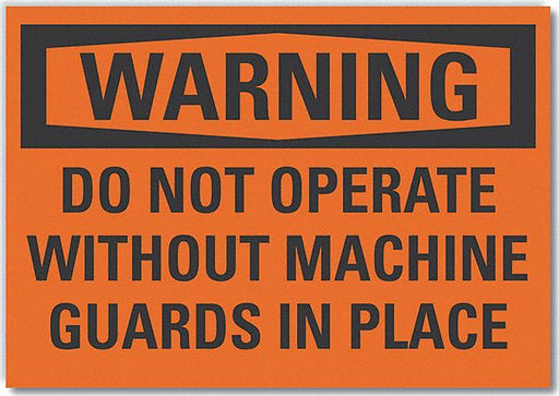 Warning Sign 10in x 14in Non-PVC Polymer