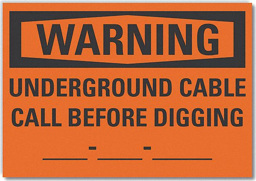 Warning Sign 7in x 10in Non-PVC Polymer