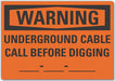 Undrgrnd Cbl Warn Rflct Label 3.5inx5in