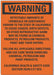 Chemicals Warning Lbl 10x14in Polyester