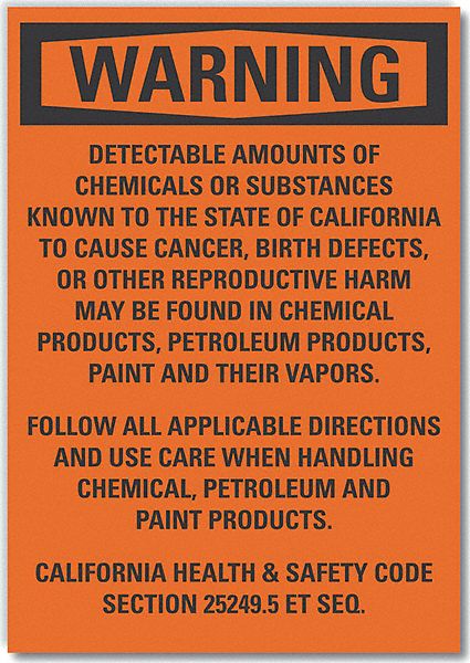 Warning Sign 10in x 7in Non-PVC Polymer
