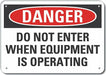 Mach Operation Danger Sign 7x10in Plastc
