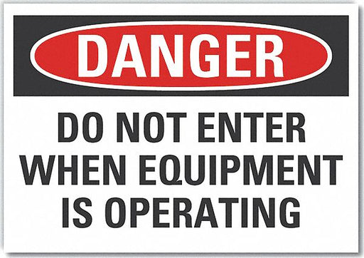 Danger Sign 7 inx10 in Non-PVC Polymer