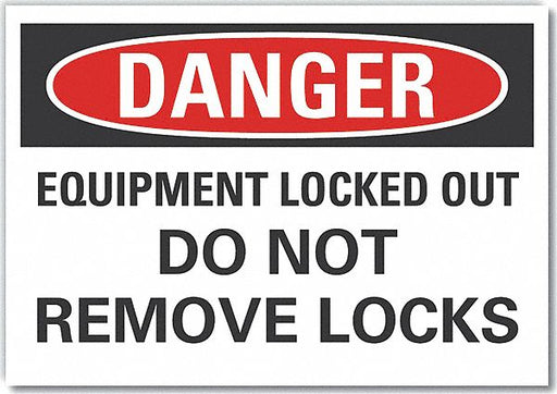 Danger Sign 7 in x 10 in Non-PVC Polymer