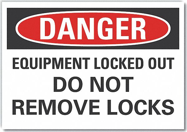 Danger Sign 7 in x 10 in Non-PVC Polymer