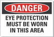 Eye Danger Rflct Label 7 in x 10 in
