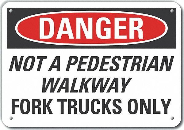 Danger Sign 7 in x 10 in Aluminum