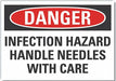 Infection Hazard Lbl 10x14in Polyester