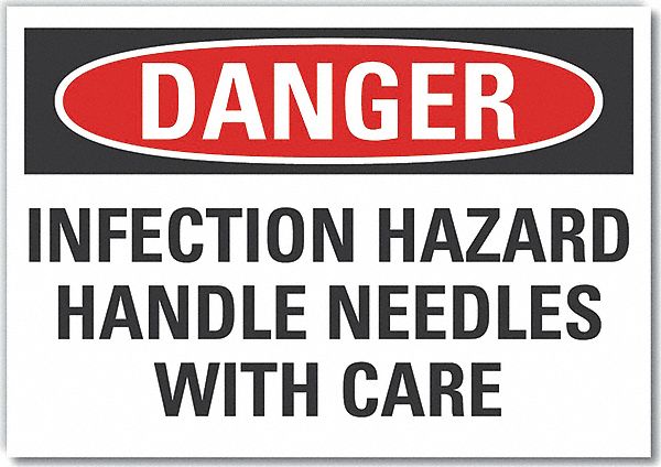 Infection Hazard Lbl 10x14in Polyester