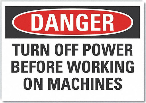 Danger Sign 7 inx10 in Non-PVC Polymer