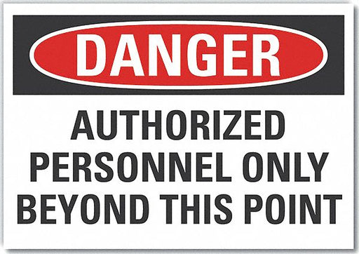 Danger Sign 10inx14in Non-PVC Polymer