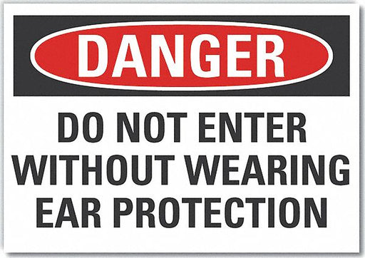 Danger Sign 7 in x 10 in Non-PVC Polymer