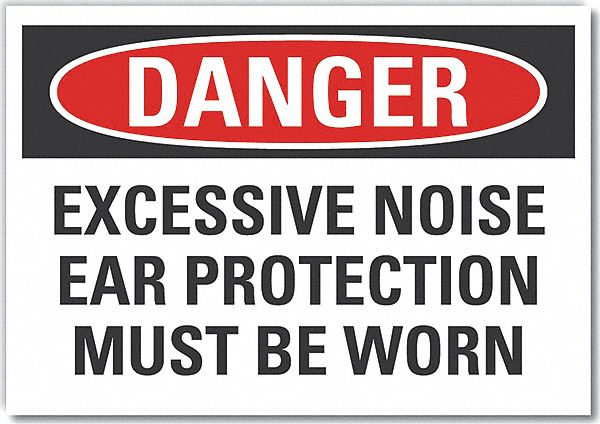 Hearing Danger Rflct Label 5inx7in