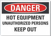 Hot Danger Label 3.5in x 5in Polyester