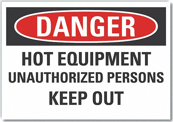 Hot Danger Label 3.5in x 5in Polyester