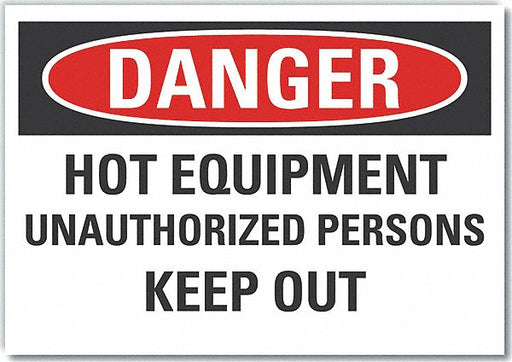 Danger Sign 10in x 14in Non-PVC Polymer