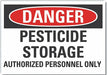 Danger Sign 10inx14in Non-PVC Polymer