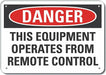 Alum Mach Operation Danger Sign 7x10in