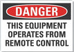 Machine Operat Danger Rflct Lbl 10x14in