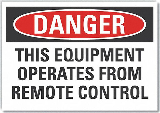 Danger Sign 7 in x 10 in Non-PVC Polymer