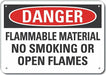 Flammable Mtrl Danger Sign 10x14in Alum