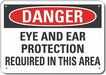 Danger Sign 7 in x 10 in Aluminum