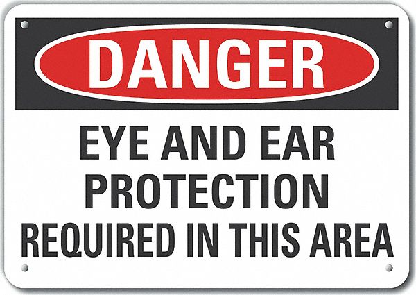 Danger Sign 7 in x 10 in Aluminum