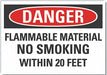 Danger Sign 7 inx10 in Non-PVC Polymer