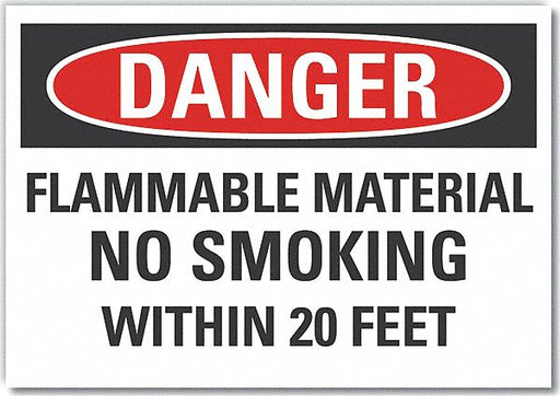Danger Sign 7 inx10 in Non-PVC Polymer