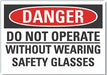 Eye Danger Rflct Label 7 in x 10 in