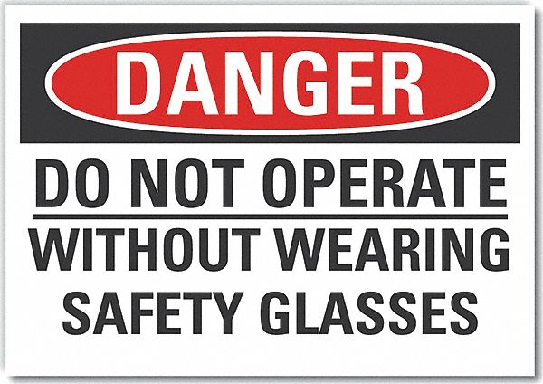 Eye Danger Rflct Label 7 in x 10 in