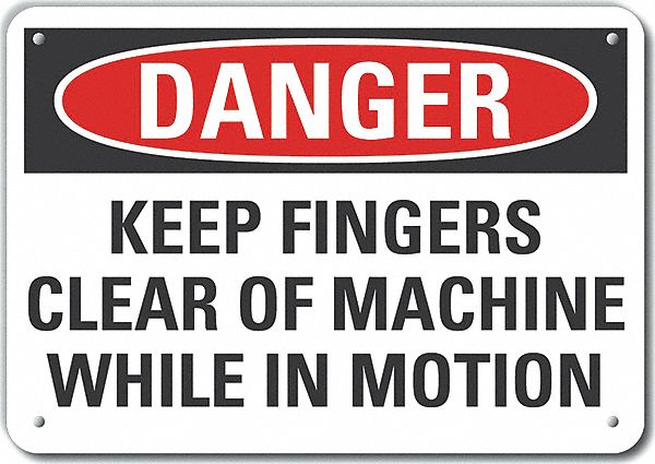 Danger Sign 7 in x 10 in Aluminum