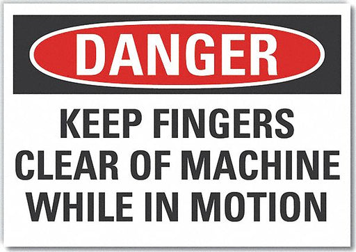 Danger Sign 10in x 14in Non-PVC Polymer