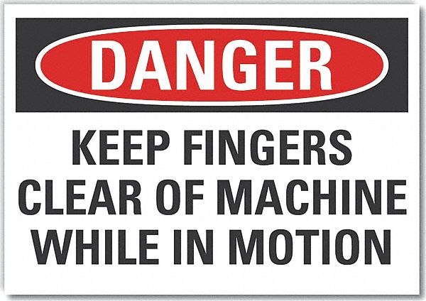 Keep Hands Clear Dangr RflctvLbl 3.5x5in