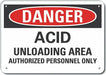 Rflct Acid Danger Sign 7x10in Aluminum